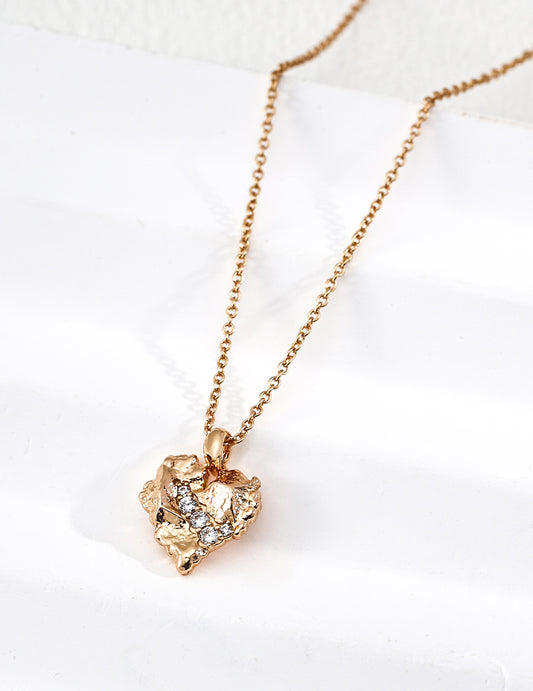 Heart and Texture Necklace