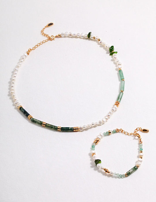 Aprielle Jewelry Jade Wave Pearl Set