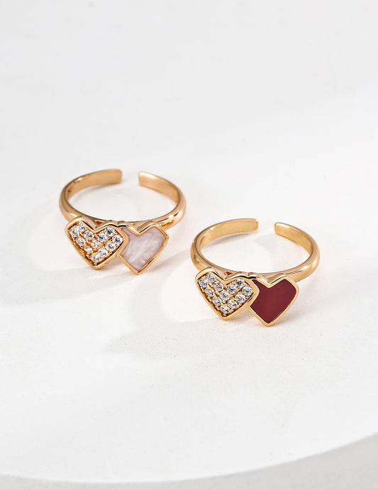 S925 Sterling Silver Enamel Drip Ring