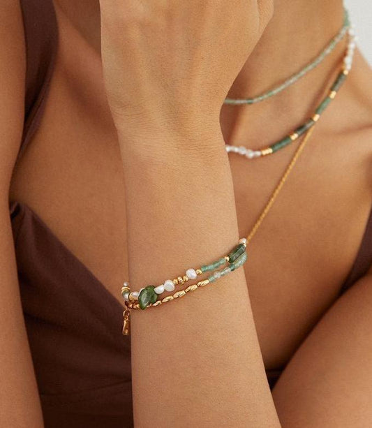 Jade Wave Pearl Bracelet