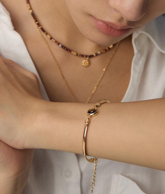 Aprielle Jewelry Lapis Lazuli/Tiger Eye Stone Bracelet
