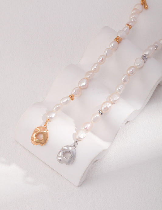 Aprielle Jewelry Sterling Silver Baroque Pearl Bracelet