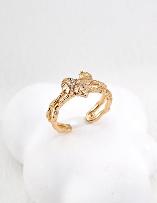 Heart and Texture Ring