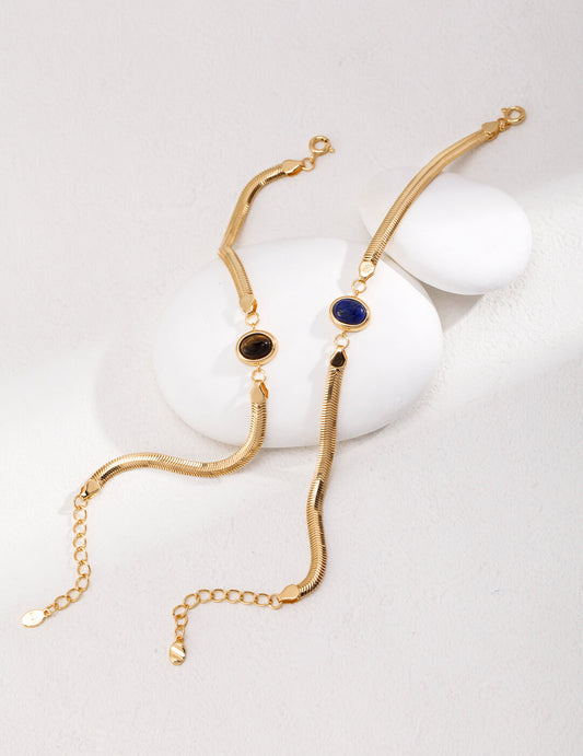Aprielle Jewelry Lapis Lazuli/Tiger Eye Stone Bracelet