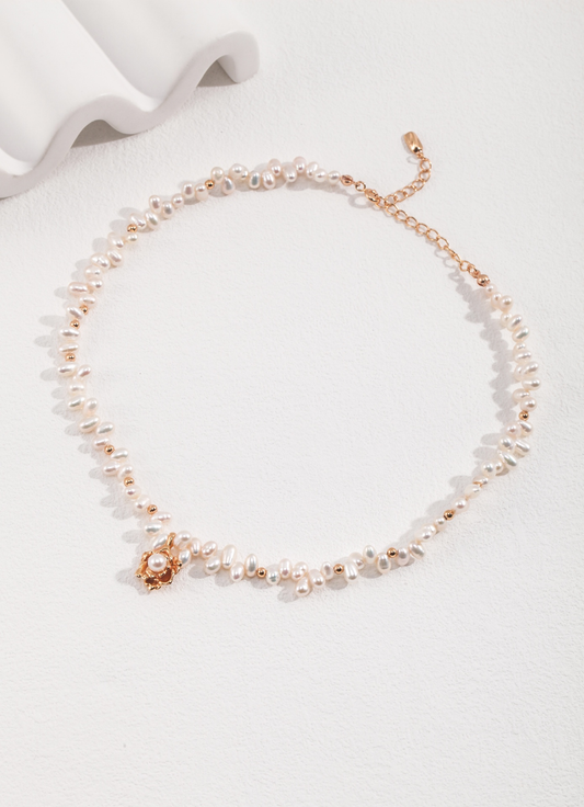 Aprielle Jewelry Camellia Pearl Necklace