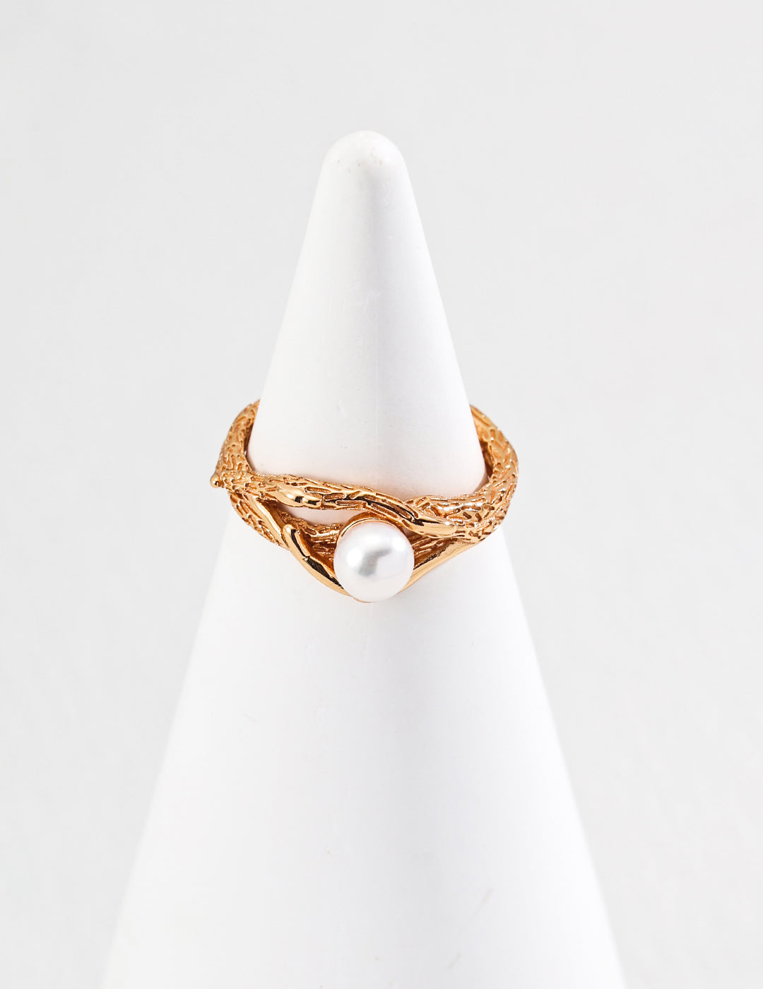 Aprielle Jewelry S925 Sterling Silver Minimalist Pearl Ring