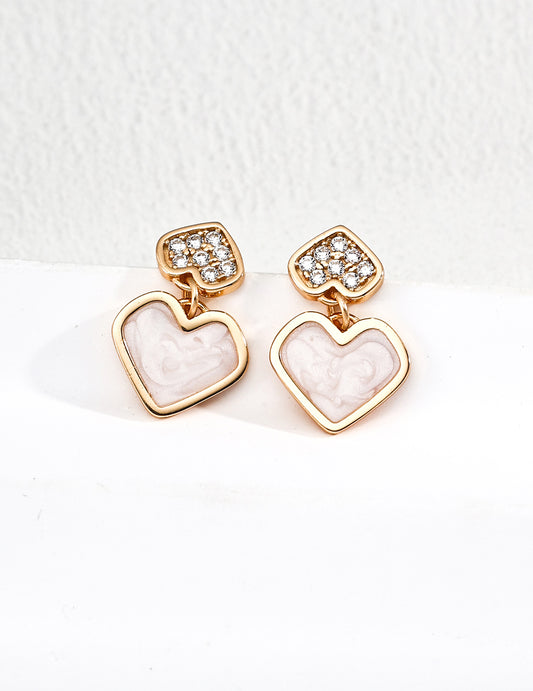 S925 Sterling Silver Enamel Drip Earrings