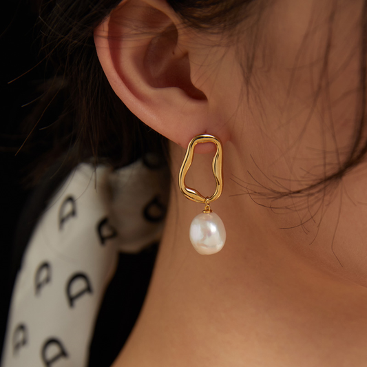 Aprielle Jewelry Baroque Pearl Drop Earrings