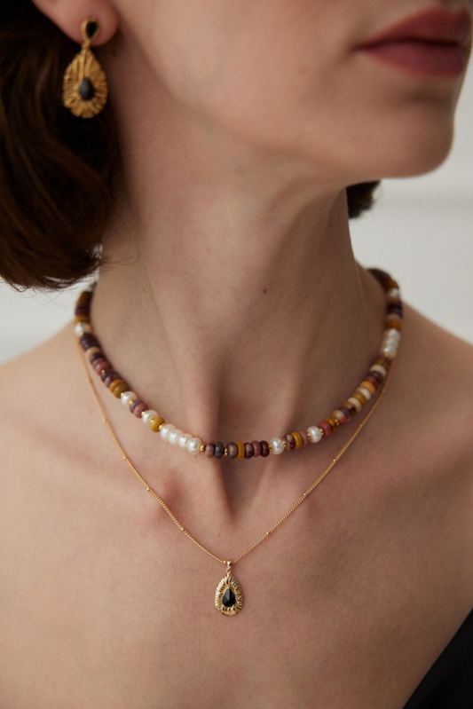 Aprielle Jewelry Black Zircon Necklace