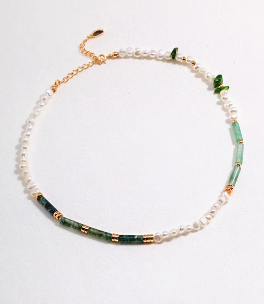Jade Wave Pearl Necklace
