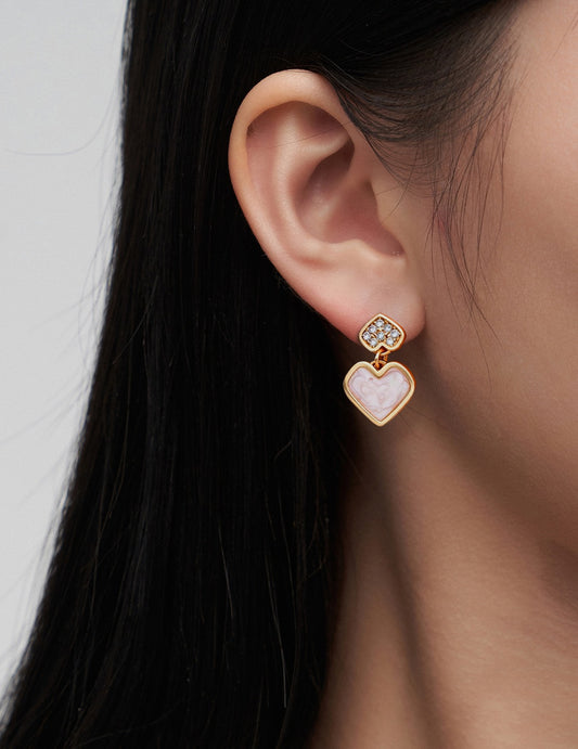 S925 Sterling Silver Enamel Drip Earrings